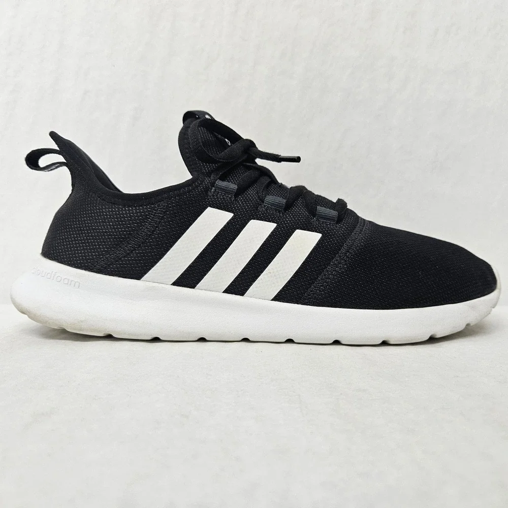 Adidas Cloudfoam Pure 2.0 Running Shoes H04753 Black‎ White Womens Size 10